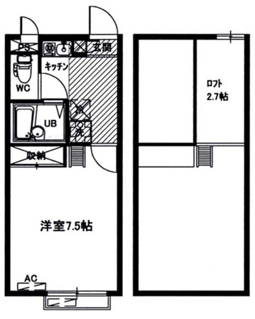 メインシティガーデン新井弐番館の物件間取画像